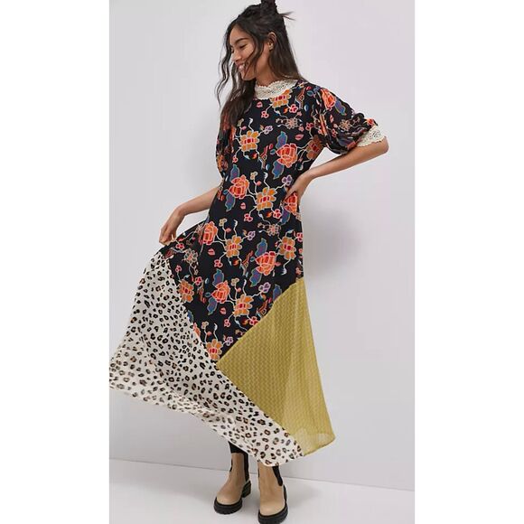 Anthropologie Soniya Maxi Dress Verb by Pallavi Singhee Size SP - Picture 1 of 5